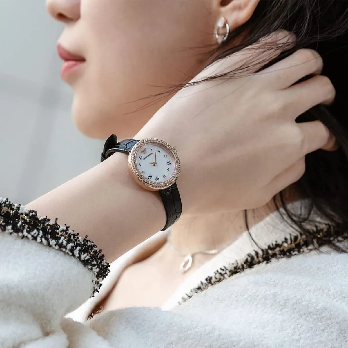RELOJ DE PULSERA MUJER EMPORIO ARMANI DORADO Y NEGRO AR11356