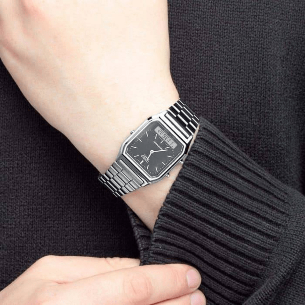 RELOJ DE PULSERA UNISEX CASIO PLATA AQ-230A-1D