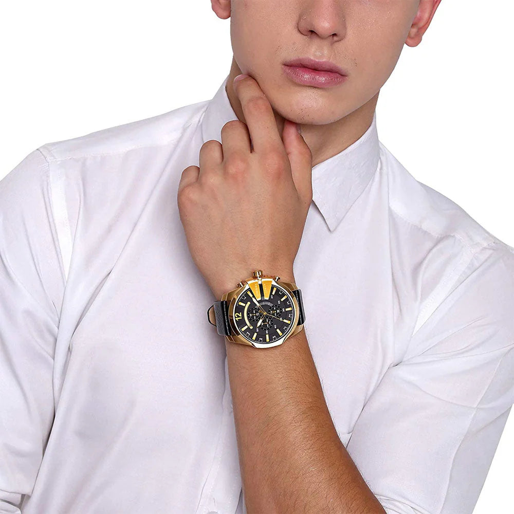 RELOJ DE PULSERA HOMBRE DIESEL DORADO Y NEGRO DZ4344