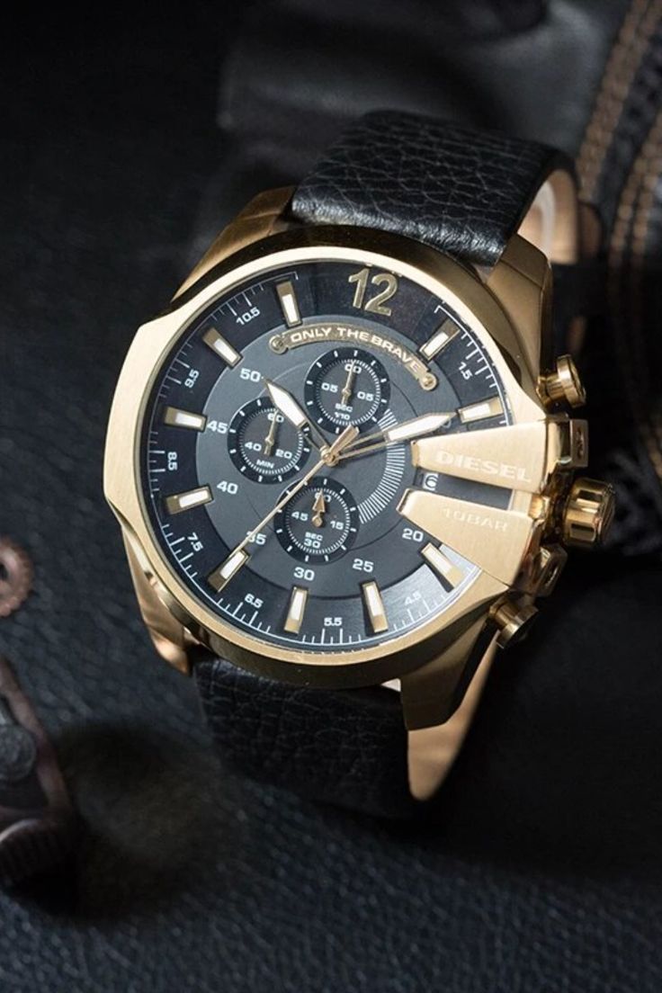 RELOJ DE PULSERA HOMBRE DIESEL DORADO Y NEGRO DZ4344