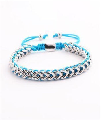 P117406 PULSERA DE ACERO INOXIDABLE CON TRENZADO CALIPSO