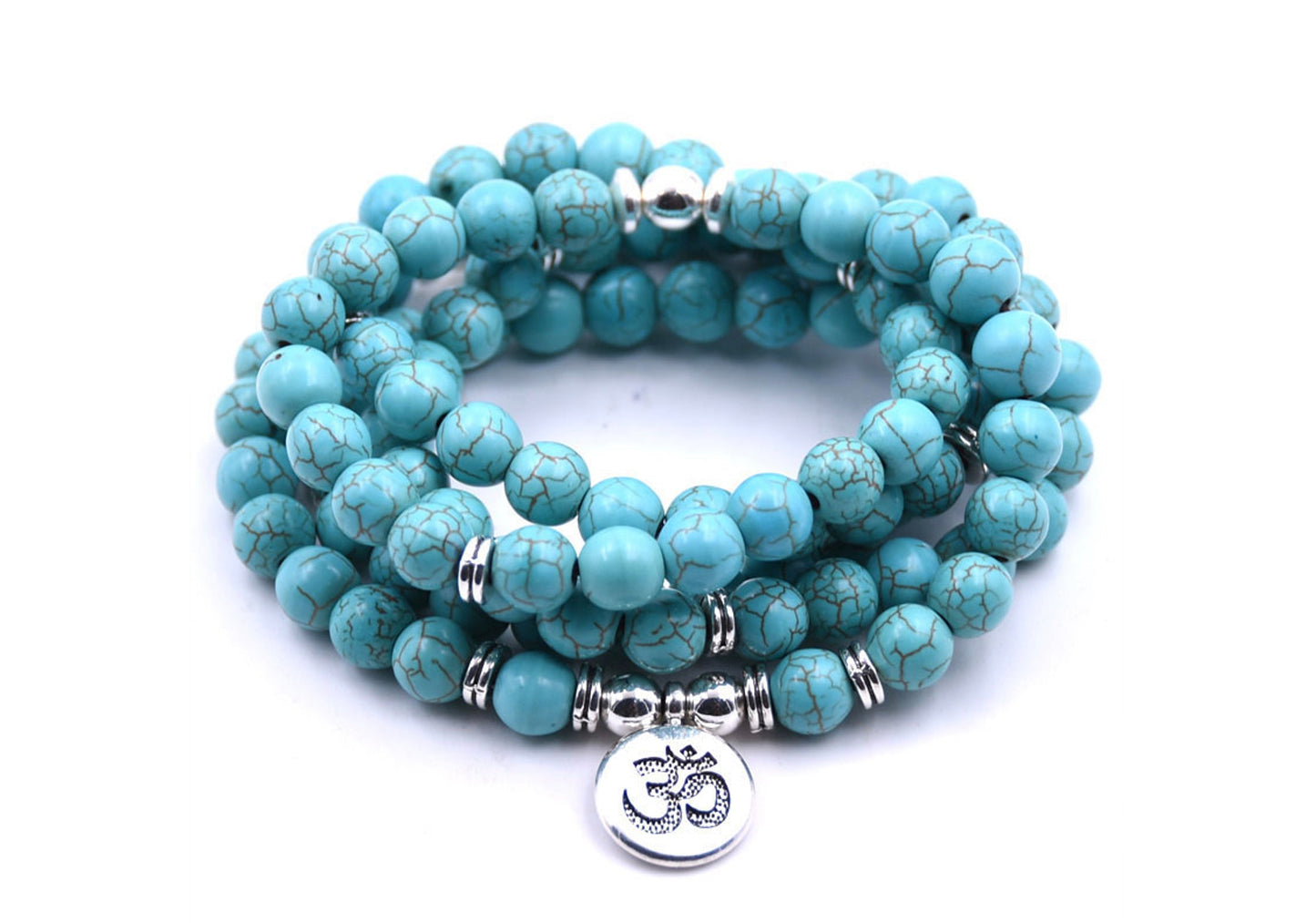 P97710 PULSERA ENROLLABLE CON PIEDRA COLOR CALIPSO Y MEDALLA.